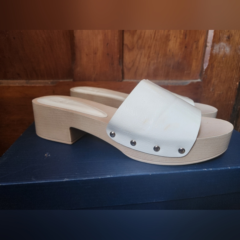 2/$30 Faux Wood Heel Slide Sandals